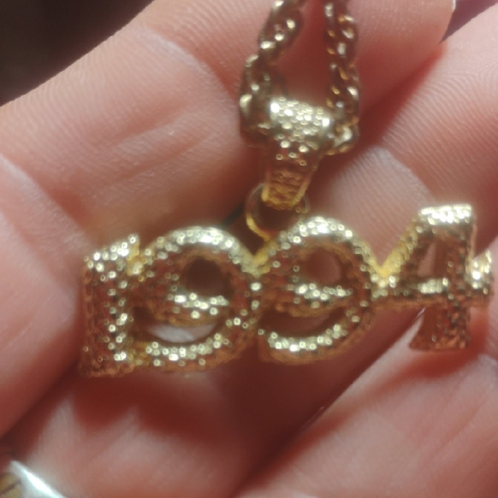 Elegant Gold Year Pendant Necklace